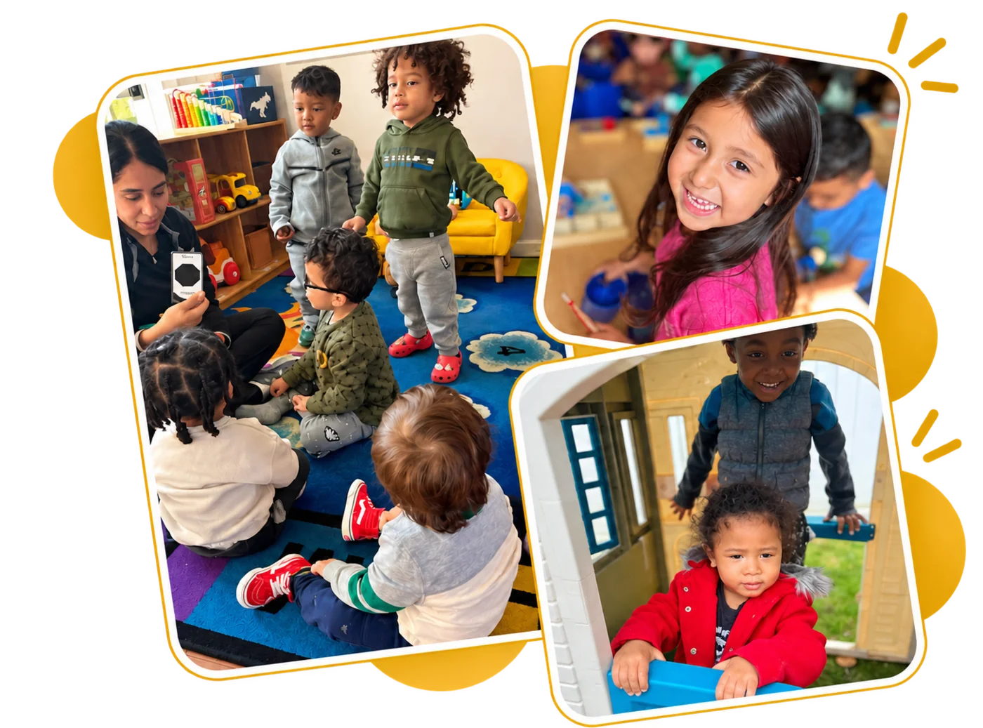 Children taking part in classroom learning and outdoor play at Guardian Angels Childcare